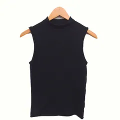 エンポリオアルマーニ EMPORIO ARMANI 国内正規品 タンクトップ タートルネック 無地 シンプル ノースリーブ 40 黒 ブラック /TT ■ECD004のサムネイル