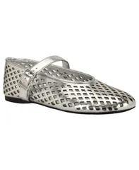 カルバンクライン レディース シューズ パンプス レザー Calvin Klein Womens Lauria Leather Mary Jane Ballet Flatsilver Leatherのサムネイル