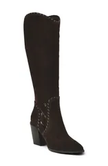 ナインウェスト レディース シューズ ブーツ・レインブーツ Nine West Rosco Knee High Western Boot Women DARK BROWN ブラウンのサムネイル