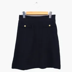 N.Natural Beauty Basic N.ナチュラルビューティーベーシック 台形 スカート 膝上 ウール混 無地 シンプル S ブラック 黒 /HT3のサムネイル