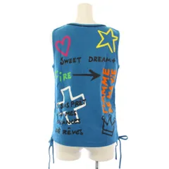 カステルバジャック CASTELBAJAC カットソー ノースリーブ クルーネック バックプリント 2 青 ブルー /BB ■GY60のサムネイル