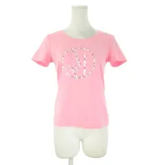 アルマーニ ジーンズ ARMANI JEANS AJ Tシャツ 38 ピンク ロゴプリント ラウンドネック 半袖 ラインストーン /CK50 ■ECD005のサムネイル