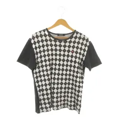 バーバリーブラックレーベル BURBERRY BLACK LABEL Tシャツ 2 グレー アーガイル柄 ラウンドネック 半袖 /AO24 ■ECD004のサムネイル
