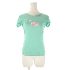 ラブモスキーノ LOVE MOSCHINO Tシャツ 38 緑 グリーン 半袖 ペンダントプリント スタッズ /CK24 ■GY57のサムネイル