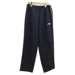 アシックス asics パンツ ジャージ M ネイビー 紺 無地 サイドライン ロゴ スポーツウェア /PP ■GY59のサムネイル
