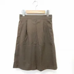 アーバンリサーチ サニーレーベル URBAN RESEARCH Sonny Label スカート タイト 膝丈 フロントポケット シンプル サイドジップ FREE 茶 ブラウン /ST31のサムネイル