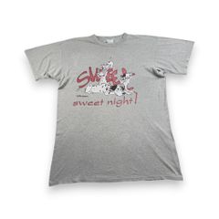 90s 00s フランス製 101匹わんちゃん ダルメシアンズ ビンテージ Tシャツ グレー 大きめ 半袖 古着 y2k 犬 d-x-2505-003