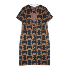 45R インディゴカシュクールワンピース 45R/45rpm コットン インディゴ カシュクール ワンピース ネイビー