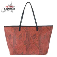 ETRO エトロ ペイズリー レッド ブラック ゴールド金具 PVC/レザー 1D008 トートバッグ ショルダーバッグ レディース 603704【中古】のサムネイル