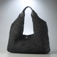 美品 ヘレンカミンスキー HELEN KAMINSKI ラフィア トートバッグ ショルダーバッグ 肩掛け 鞄 ブラック 黒のサムネイル