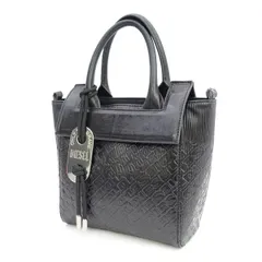 DIESEL / ディーゼル ◆トートバッグ/モノグラム柄/合皮/ブラック 【バッグ/バック/BAG/鞄/カバン】 レディースファッション【中古】 のサムネイル