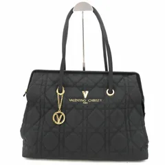 VALENTINO CHRISTY PARIS（ヴァレンティノ・クリスティ パリ）キルティング トートバッグ ブラック ゴールド金具 Vロゴチャーム レディース【中古】のサムネイル