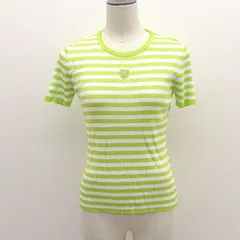 LEONARD / レオナール ◆カットソー/Tシャツ/ボーダー柄/グリーン/サイズ40 【レディース/ガールズ/LADY/女性/婦人】 レディースファッション【中古】 のサムネイル