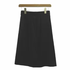 イヴサンローラン YVES SAINT LAURENT フレアスカート ボトムス 38 黒 ブラック ミディ丈 無地 コットン /YU ■ECC006のサムネイル