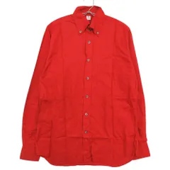 BARNEYS NEWYORK バーニーズニューヨーク 長袖シャツ ボタンダウン オックスフォード コットン カットソー 朱色 1538【S】 メンズ 【中古】のサムネイル