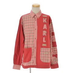 【KARLHELMUT】ロゴワッペン 切替チェック シャツジャケットのサムネイル