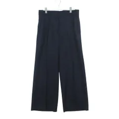 美品 INCOTEX インコテックス SLOWEAR パンツ ウール ワイドパンツ ボトムス ノータック ネイビー 40【M】 レディース 【中古】のサムネイル