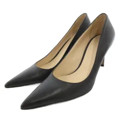 マックスマーラ MAX MARA パンプス シューズ 38 黒 ブラック ポインテッドトゥ ハイヒール レザー /TQ ■GY53のサムネイル