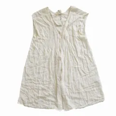 MERVEILLE H. メルベイユアッシュ ブラウス ノースリーブ Vネック ロング シャツ カットソー チュニック トップス アイボリー レディース 【中古】のサムネイル