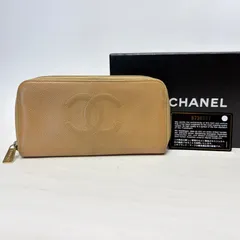 5051 CHANEL シャネル 長財布 ラウンドファスナー ココマーク ベージュ レザーのサムネイル