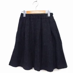 アーバンリサーチ サニーレーベル URBAN RESEARCH Sonny Label タック フレアスカート ひざ丈 起毛 ウール混 F チャコールグレー /FT16のサムネイル