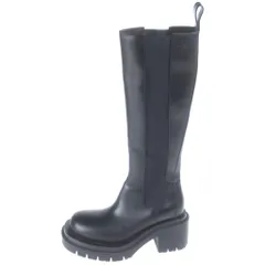 BOTTEGA VENETA (ボッテガヴェネタ) 21AW LUG KNEE HIGH BOOTS ラグソール ニーハイロングブーツ チャンキーソール サイドゴア ブラック 667146 VBS50 レディースのサムネイル