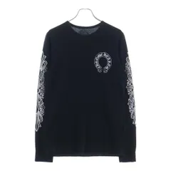 CHROME HEARTS (クロムハーツ) Horseshoe Thermal L/S Tee ホースシュー サーマル アームフローラルクロス ロングカットソー 長袖Tシャツ ブラック -のサムネイル