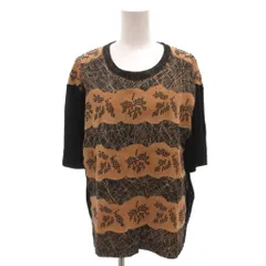 ボッテガヴェネタ BOTTEGA VENETA Tシャツ カットソー シルク混 総柄 半袖 40 茶 ブラウン /FF ■GY62のサムネイル