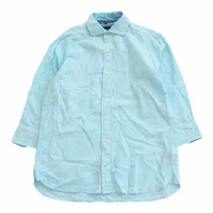 美品 TOMMY HILFIGER トミーヒルフィガー 長袖シャツ コットン リネン ホリゾンタルカラー 7分袖 トップス ライトブルー M【M】 メンズ 【中古】のサムネイル