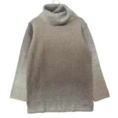 KRIZIA クリッツア ニット タートルネック セーター 長袖 グラデーション ロゴ 刺繍 トップス グレー M レディース 【中古】のサムネイル