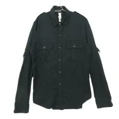 ATTACHMENT アタッチメント 長袖シャツ しわ加工 日本製 ミリタリーシャツ トップス ブラック 3【L】 メンズ 【中古】のサムネイル