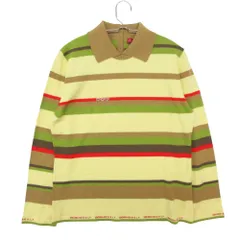 ESCADA エスカーダ GOLF エスカーダゴルフ ニット ウール カシミヤ30% ボーダー柄 シャツ 長袖 トップス イエロー 42【L】 レディース 【中古】のサムネイル