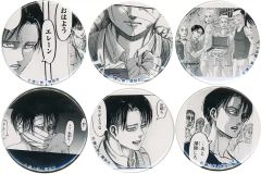 [중고] 배지 핀즈 리바이 아커만(GREEN ver.) 캔 배지 6종 세트 [진격의 거인] 히타 한정