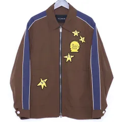COACH × BRAIN DEAD ナイロンレーサージャケット Mサイズ ブラウン CEU89のサムネイル