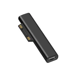Pro Surface PD65W給電対応 15V/3A高速転送 to 自動吸着 脱落しにくい USB-C Surface Type-C充電器必要 Pro 6/5/4/3 アダプター Laptop 1/2/3/4/5 急速充電アダプタ Book用