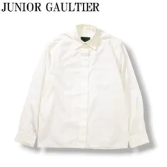 【希少】 90s archive ジュニア ゴルチエ JUNIOR GAULTIER 長袖 ドレスシャツ コットン 比翼仕立て デザイナーズ アーカイブ 40 ホワイト レディース ♪のサムネイル
