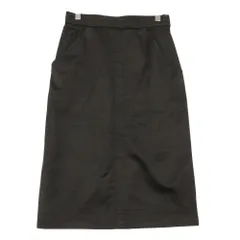 美品 Yves Saint Laurent rive gauche イヴサンローランリヴゴーシュ スカート Vintage ひざ丈 タイト センターシーム コットン フランス製 ボトムス ブラック 38【M】 レディース 【中古】のサムネイル