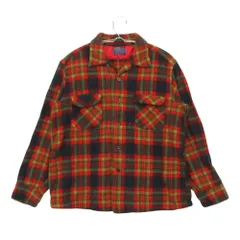 PENDLETON ペンドルトン ブラウス 70’s ウールボードシャツ チェック ピュアバージンウール 胸ポケット レッド XL メンズ 【中古】のサムネイル
