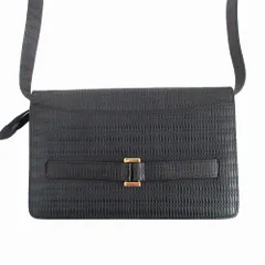 GIORGIO ARMANI ジョルジオアルマーニ ショルダーバッグ ヴィンテージ 型押し レザー 斜め掛け ミニバッグ 鞄 ネイビー レディース 【中古】のサムネイル
