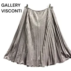●棚番号AR-3 GALLERY VISCONTI ギャラリービスコンティ　ベルベット　ベロア　3 プリーツスカートのサムネイル