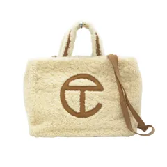 UGG アグ トートバッグ TELFAR テルファー ミディアム リバースショッパー 2WAY ボアムートン ショルダー クリーム×ブラウン メンズ レディース 【中古】のサムネイル