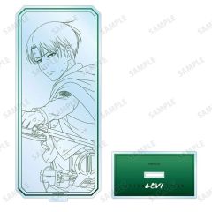 [Used] Acrylic Stand・Acrylic panel Levi Ackerman(Line art illustration) Newly drawn, fighting back version, 2nd edition BIG acrylic Stand"Attack Titan"