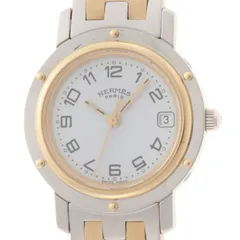 HERMES エルメス クリッパー CL4.220 腕時計 GP/SS  ホワイト文字盤 クオーツ レディース【中古】473のサムネイル