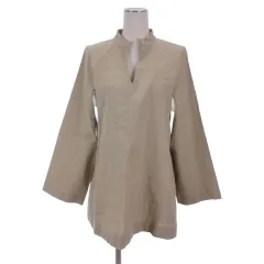 ベースレンジ BASERANGE ITA TOP スキッパー シャツ リネン XS ベージュのサムネイル