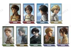 [Used] Acrylic Stand・Acrylic panel set of all 9 types Attack Titan Acrylic with trading parts Stand"