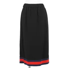 SALE【新品同様】GUCCI グッチ スカート サイズ 38 レディース 2016年モデル シェリーライン ウェブストライプ ウエストゴム バックスリット ボトムス ブラック 黒 イタリア製のサムネイル
