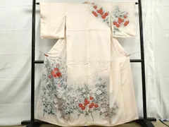 平和屋着物■訪問着　刺繍　枝花文　菊　暈し染め　正絹　逸品　DABJ0001qaのサムネイル