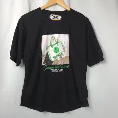 レディース Mサイズ プリンティング ブラック 半袖 Tシャツ バックスリット POINTのサムネイル