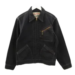シュガーケーン SUGAR CANE 91-B タイプ ジャケット 38 黒 ブラック ワークジャケット 長袖 アウターのサムネイル