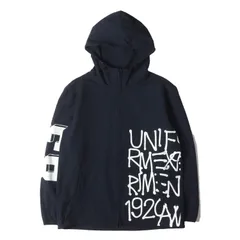 UNIFORM EXPERIMENT ユニフォームエクスペリメント ジャケット ネイビー 紺 4 4WAY ストレッチソフトシェル フーデッド ジャケット 4WAY STRETCH GRAFFITI HOODED BLOUSON【メンズ】【中古】のサムネイル